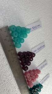 Perles en verre facetté 12×12 mm avec grand trou en couleurs assorties pour la fabrication de bijoux et les projets d'artisanat - Product Image 2