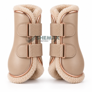 Botas de cepillado para caballos de calidad con diseño flexible, interior suave y cierre fiable para entrenamiento, competición y uso diario. - Product Image 1