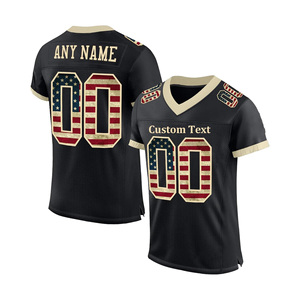 Custom American Football Fan Jersey Wholesale Breathable <b>Polyester</b> <b>Shirt</b> Team Name Number Sublimation Sportswear - Product Image 5