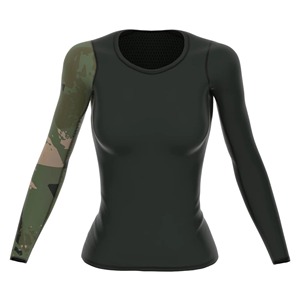 <b>Women's</b> High Quality Breathable <b>Compression</b> <b>Top</b> Custom Fitness Sports Shirt Heat-Transfer Printed 100% Polyester V-neck Crop <b>Top</b> - Product Image 6
