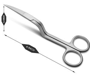 Ciseaux à double courbure pour broderie machine - Fournitures en acier inoxydable pour broderie, tissu, fil, tricot, couture - Product Image 3