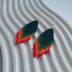 <b>Top</b> Selling Handmade Acrylic Beaded Charm <b>Earrings</b> Classic Long Turquoise Dangle Fashion Jewelry Anniversary Wedding - Product Image 5