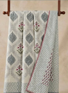 Dohar de Algodón Orgánico de Alta Demanda, Hecho a Mano, Reversible, con Estampado Floral, Compre Directamente del Proveedor a Precio de Fábrica - Product Image 6