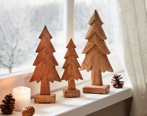 <b>Wooden</b> <b>Christmas</b> <b>Tree</b> Shape Tabletop Decoration Handcrafted Modern Eco-friendly Holiday Ornament Home Decor Handmade <b>Christmas</b> - Product Image 2