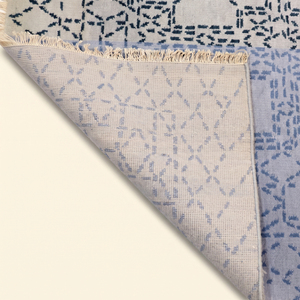 Tapis DECORDEC en laine tufté à la main, écologique, antidérapant, design géométrique moderne bicolore, à poils épais, pour salon et hôtel - Product Image 5