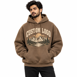 Sudadera con Capucha Unisex Gris Claro, Sudadera Informal de Color Sólido con Cordón, Sudadera Informal de Algodón para Hombre - Product Image 2