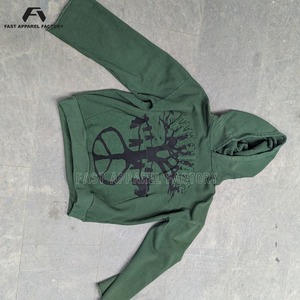 Sudadera Green Peace para hombre de calidad superior, personalizada con estampado, material de algodón, estilo urbano, con parches desgastados. - Product Image 3