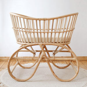 Cuna mecedora para bebés, muebles de guardería, excelente calidad, cunas mecedoras de ratán natural - Product Image 2