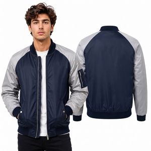 Latest Style Winter High Street Men's Bomber Jackets Top Selling Best Quality Long Sleeves <b>Waterproof</b> Windproof OEM Service - Product Image 5