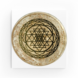 Wholesale High Quality Carved Selenite Chips Orgone <b>Coaster</b> Shreeyantra Symbol Healing Home Decoration Gift <b>Agate</b> Slice Gemstone - Product Image 1