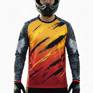 Team Downhill Custom Long Sleeve <b>Summer</b> Motocross Jerseys off Road Motorcycle Anti-UV % Polyester Unisex High Quality - Product Image 6