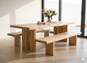 Mesa de Comedor Tania de Madera de Teca Sólida, Muebles Modernos Minimalistas, Muebles de Comedor de Teca Hechos a Mano, Muebles de Madera de Lujo Escandinavos - Product Image 2