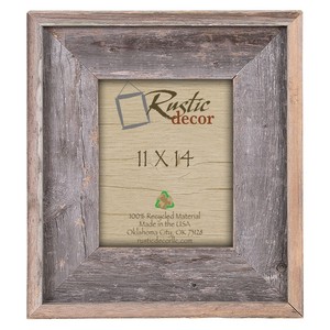 Ensemble de 5 cadres photo rustiques en bois de récupération - Brun antique pour la décoration intérieure (vente en gros) - Product Image 2