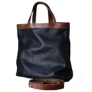 Bolso Tote de Cuero Genuino Marrón con Asa Superior y Correa para Hombro, Bolsos Tote de Cuero Genuino para Mujer al por Mayor con Dos Cierres de Cremallera - Product Image 5