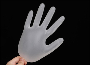 <b>Powder</b> Free Medium and Large Clear Exam PVC Disposable Vinyl Gloves 24CM Smooth <b>Texture</b> General Purpose - Product Image 5