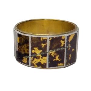 Top tendance personnalisé fait à la main en verre et laiton rond porte-anneau de serviette pour dîner mariages réceptions réunions de famille - Product Image 3