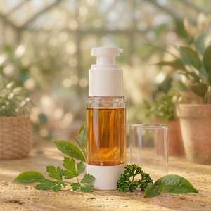 Sérum facial antioxydant à base de plantes avec graines de persil, thé vert et niacinamide OEM MOQ 700 pièces 30ml flacon pompe sans air - Product Image 2