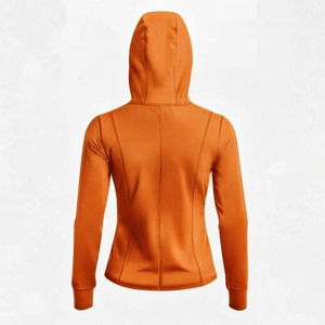 Sudadera con Capucha y Cremallera para Mujer, Manga Larga, Tejido Sólido, 100% Poliéster, Impermeable, de Secado Rápido, Forrada, Informal, para Invierno - Product Image 3