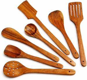 Ensemble de couverts en bambou écologiques réutilisables, ustensiles de cuisine durables, vaisselle de table - Product Image 3