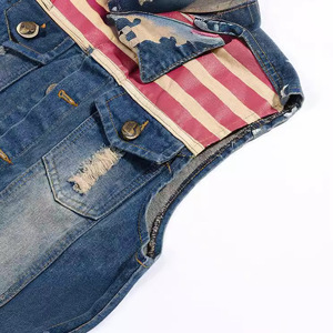 Suppliers jean Men's Casual Slim Fit Quick Dry Breathable Sleeveless Denim Vest Classic <b>Button</b> Jean Jacket - Product Image 5