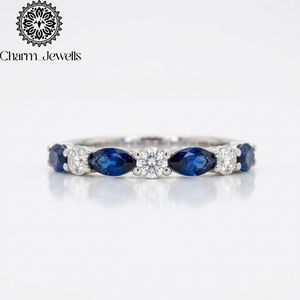 แหวนเพชรโมอิสซาไนต์ทรงอิเทอร์นิตี้จาก Charm Jewells เงินแท้ 925 ชุบโรเดียม ประดับเพชรแบบหนามเตย แหวนหมั้นคลาสสิกสำหรับผู้หญิง ได้รับการรับรองจาก IGI - Product Image 4