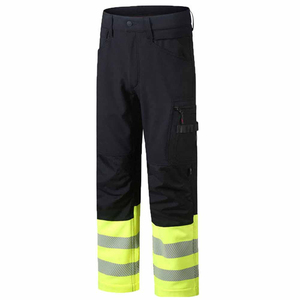 Pantalons de travail jaunes haute visibilité pour hommes, design personnalisé, dernières tendances, avec bandes réfléchissantes classe 2 - Product Image 2