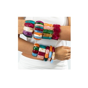 Handmade Resin <b>Bracelet</b> with Vibrant Artistic Detailing Premium Wrist Accessory for Casual and Party Wear - Product Image 1