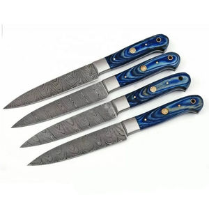 Couteaux à steak en acier Damas, couverts de table haut de gamme, couteaux à steak en acier Damas faits à la main, ensemble de cuisine - Product Image 5