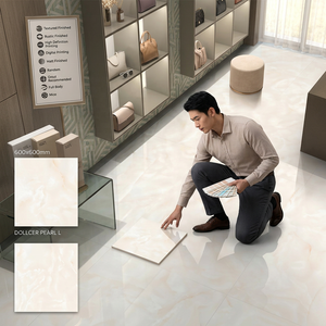 Carreaux de sol en porcelaine Vistaar Ice Berge Design, aspect marbre, pour salle de bain, Dubaï, 600x600mm, entièrement polis et émaillés - Product Image 5
