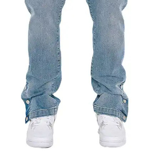 Customized Designer Made Men's Denim Jeans High Performance Cheapest Rates Best Quality Denim <b>Boot</b> Cut Bottom <b>Pants</b> - Product Image 4