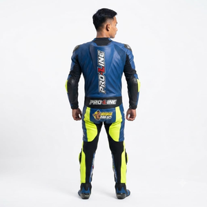 Combinaison de course Kawasaki Premium pour homme, 1 pièce, en cuir de vache véritable/cuir de kangourou, style MotoCP, combinaison de course sur circuit, niveau de protection 2 - Product Image 2