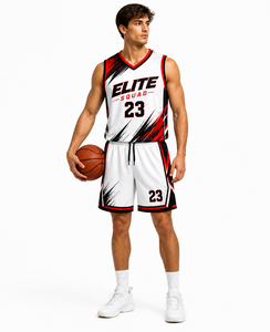 Jersey Personalizado con Transferencia Térmica, con Elegantes Detalles en Rojo y Negro, con Logotipo y Nombre del Equipo Personalizados - Product Image 3