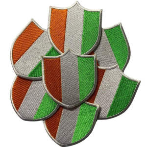 Patch brodé drapeau du Brésil, thermocollant, forme bouclier, en tissu, personnalisé - Product Image 4