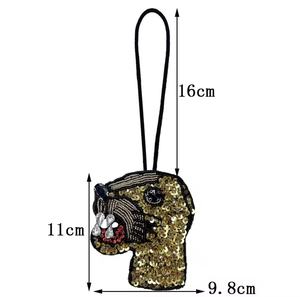 Llaveros de elefante color marrón hechos a mano, vintage, con pedrería, brillantes, multicolor, con letras del alfabeto, iniciales, dijes para muñeca - Product Image 5