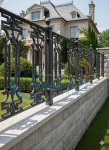 Heavy Duty Amazing Iron Rosettes <b>Gate</b> <b>Stair</b> Ornament Modern Eco-Friendly Height 51in Width 15in Rust Resistant Geometric Fence - Product Image 2