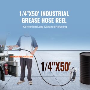 Avvolgitubo per ingrassaggio retrattile extra lungo da 15 m con azionamento a molla e snodo automatico per uso intensivo - Product Image 1