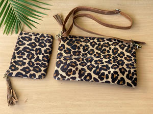 Sac à main en cuir de vache, combinaison, élégant, pour femmes, sacs à bandoulière avec même fourrure, pochette, nouvelle collection - Product Image 3