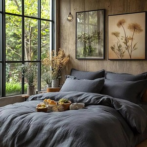 Parure de lit en lin personnalisée en gros – Nouveaux coloris et styles - Product Image 3