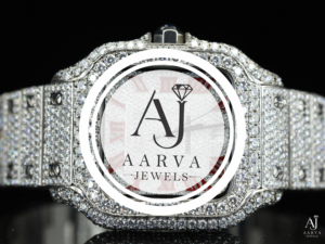 Reloj Analógico Unisex de Lujo AARVA JEWELS con Bisel de Diamantes, Brazalete de Acero Inoxidable, Esfera de 41 mm - Product Image 1
