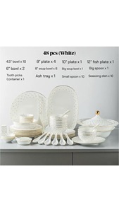 Exquisite Light Luxury Premium Bone China Tableware with Gold-painted Palace <b>Ring</b> Dot pattern for Gift and Home use - Product Image 6