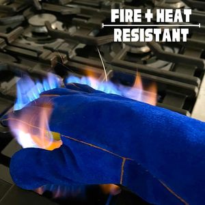 Multi-functional Cow Leather Fire & Heat Resistant Safety Welding <b>Gloves</b> Double Protection Layer Working <b>Gloves</b> <b>For</b> Welder - Product Image 2