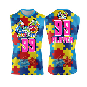 เสื้อฟุตบอลออทิสติก เสื้อแบบกลับด้านได้ ผ้าแห้งเร็ว พิมพ์ลายแบบ Sublimation / เสื้อฟุตบอลแบบกำหนดเอง เสื้อกีฬาสั่งทำพิเศษ 7v7 2026 - Product Image 3