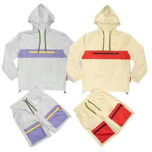 Conjunto Deportivo para Hombre, Chaqueta con Cierre y Pantalones Cortos, Diseño de Bloques de Color, Reflectante, de Nailon, Personalizable - Product Image 5