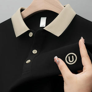 เสื้อยืด ZULARI IMPEX ZI-103 สีดำ แขนสั้น ระบายอากาศได้ดี คอปกพับได้ ปักโลโก้ตัวอักษรด้านหน้า ทรงปกติ 100% - Product Image 1
