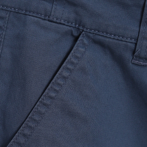 Pantalon long décontracté en coton pour homme, idéal pour l'été, écologique, infroissable, extensible et confortable, disponible en marque privée, bleu marine, vente en gros - Product Image 2