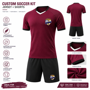 OEM ODM Custom Unisex Soccer Jersey Set Retro Classic Design Quick Dry Feature <b>Original</b> Quality Polyester Sublimation Uniform - Product Image 1