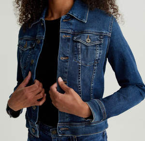 Dernières Tendances : Manteaux et Vestes Personnalisés pour Femmes – Collection Automne et Printemps – Veste en Jean Décontractée à Col Rabattu et Manches Longues - Product Image 3