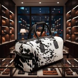 Sac de voyage en cuir véritable sur mesure avec fermeture éclair, grande capacité, léger - Fournisseur Chine LHODB-0102 - Product Image 1