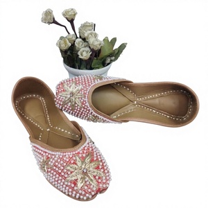 High Comfortable Sweat Absorbent Genuine Leather Rajasthani <b>Shoes</b>-New Style Eco-Friendly Fashionable Footwear for Girls Walking - Product Image 4