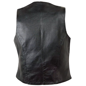Chaleco de lona sin mangas con bolsillos laterales, talla grande, elegante, gótico, de doble botonadura y cuello en V, ligero y con estilo para mujer - Product Image 2